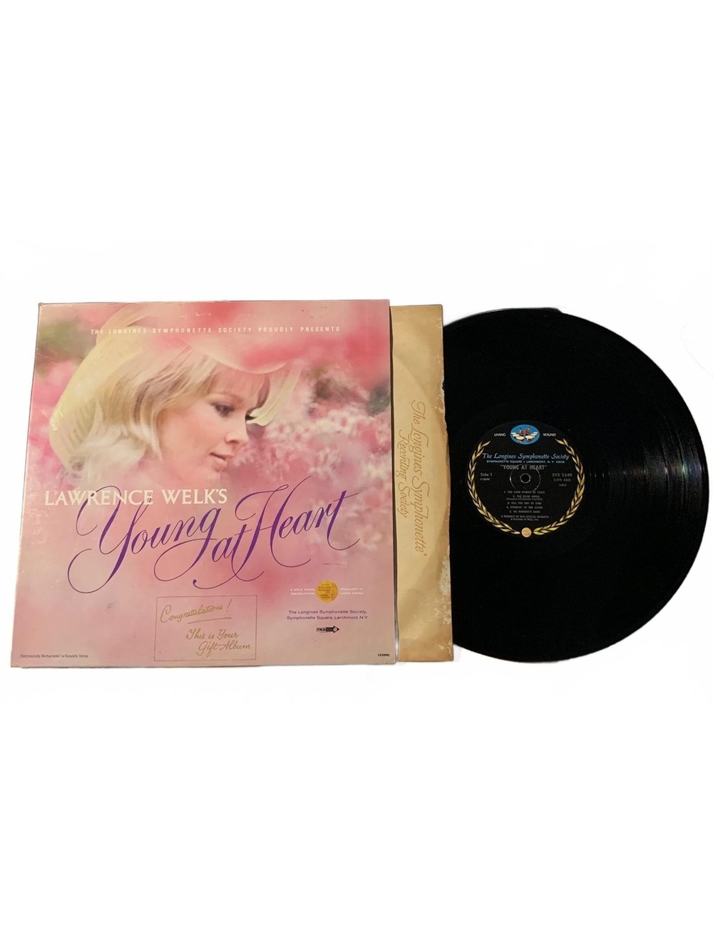 Lawrence Welk's Young at Heart Vinyl Record LP Cream Cover Vintage 1950s